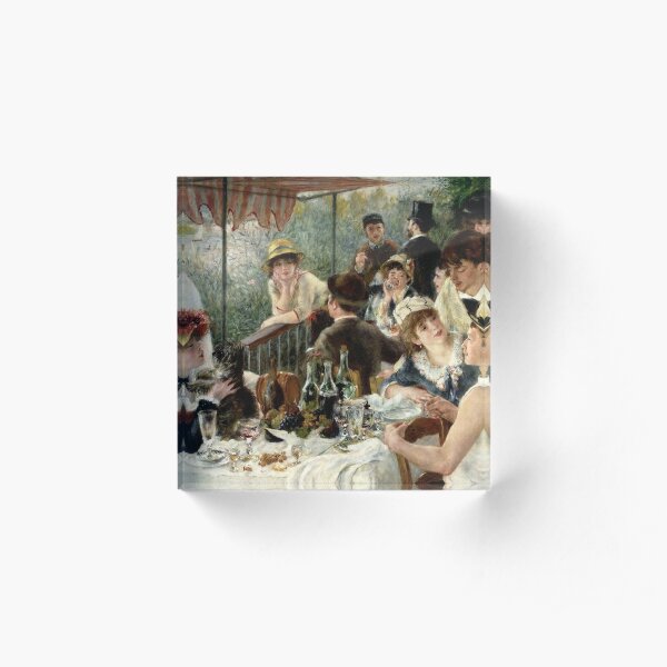Vintage Pierre Renoir Lunchen Boating Party 1881 Fine Art Acrylic Block