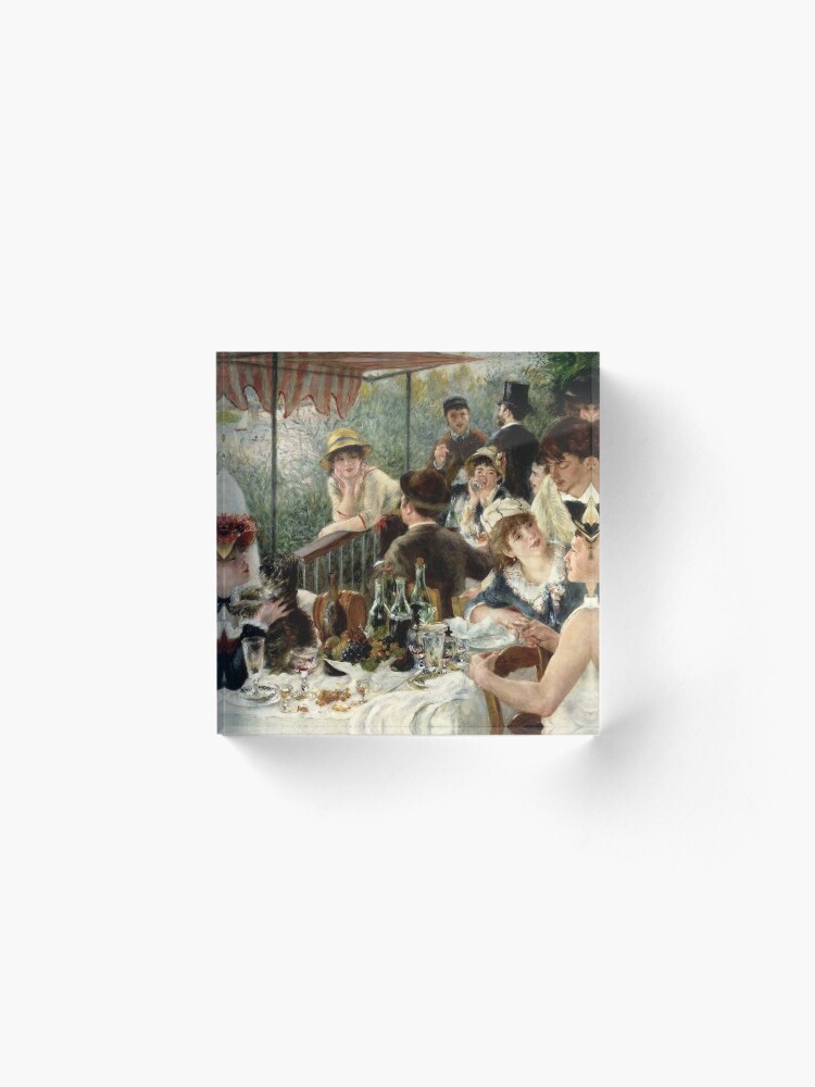 Alternate view of Vintage Pierre Renoir Lunchen Boating Party 1881 Fine Art Acrylic Block