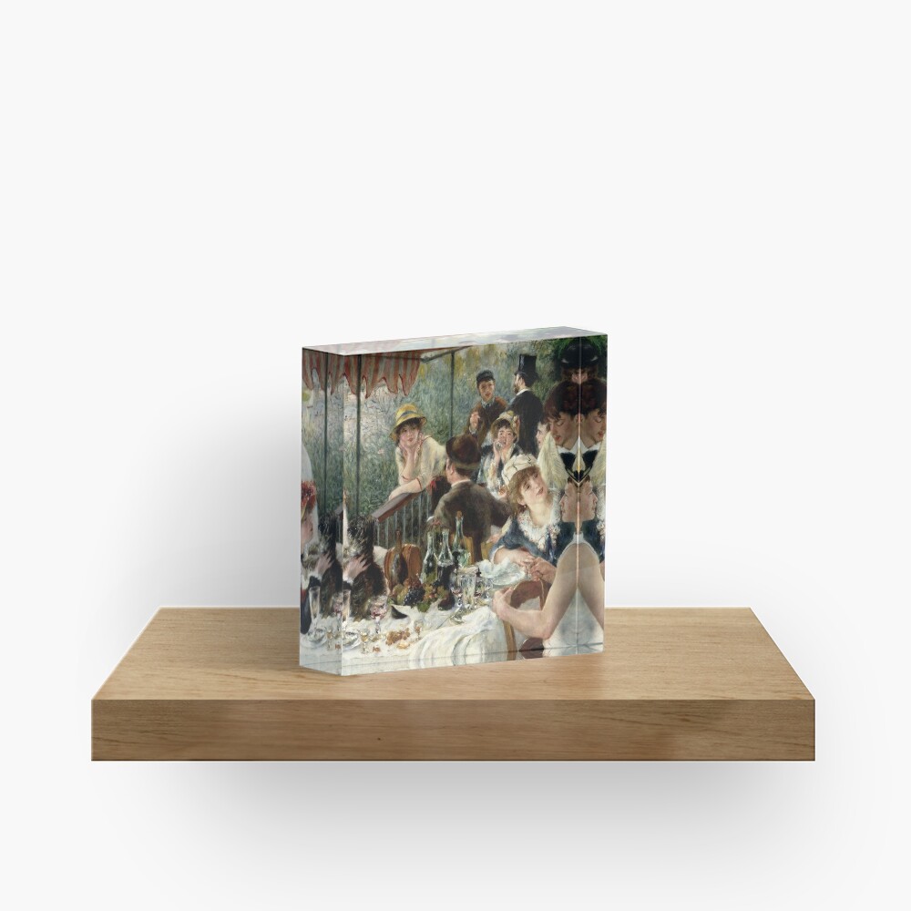Vintage Pierre Renoir Lunchen Boating Party 1881 Fine Art Acrylic Block
