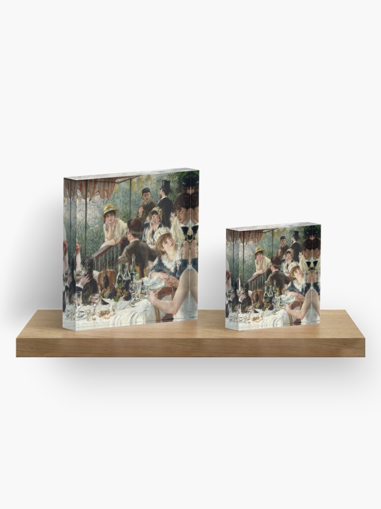 Alternate view of Vintage Pierre Renoir Lunchen Boating Party 1881 Fine Art Acrylic Block