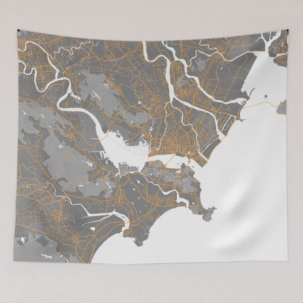 Item preview, Shantou City Map of Guangdong, China - Bauhaus designed and sold by deMAP.