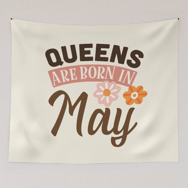 Item preview, Queens Are Born In May Birthday Typography designed and sold by bolimj.