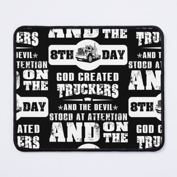 Item preview, God Created Trucker on 8th Day designed and sold by aryagiri.