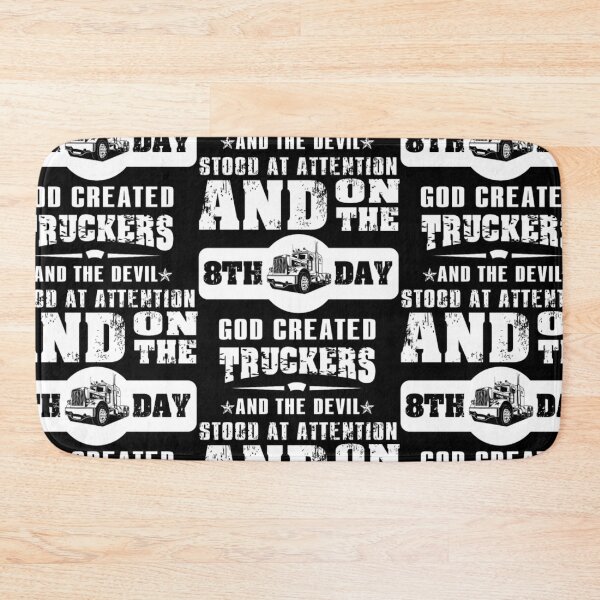 Item preview, God Created Trucker on 8th Day  designed and sold by aryagiri.