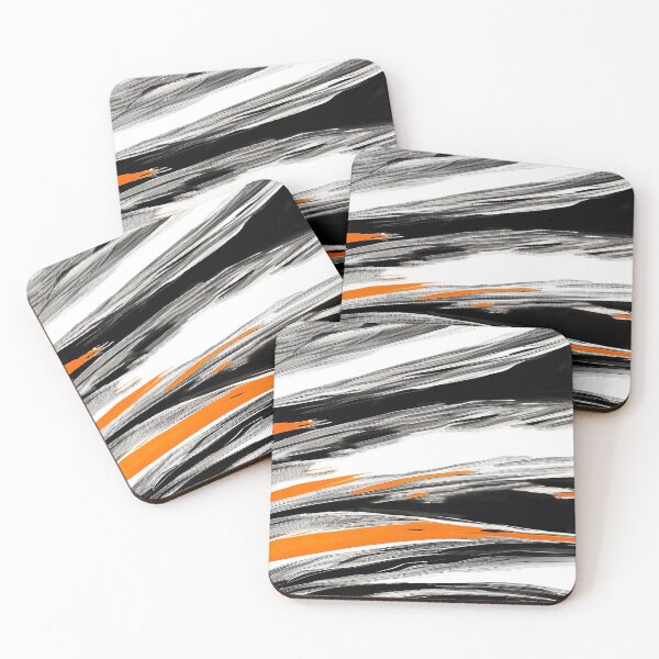 Item preview, Orange Black Gray and White Paint Brush designed and sold by deniselynnimage.