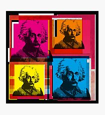 ALBERT EINSTEIN, ANDY WARHOL-STYLE 4-UP COLLAGE ILLUSTRATION Photographic Print