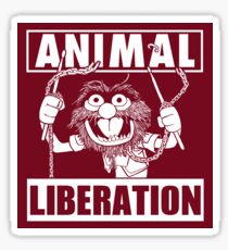Animal Liberation - funny (red) Sticker