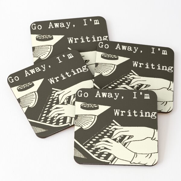 Item preview, Go Away, I'm Writing (Brown/Cream) designed and sold by LittleVixen.