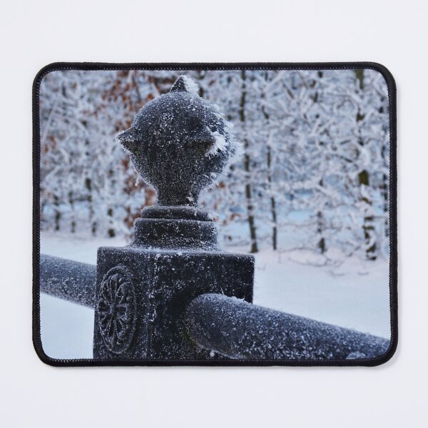 Item preview, Frost on an iron fence - architecture designed and sold by Designbyfia.