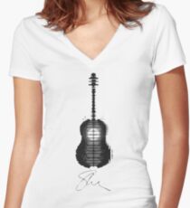 Toronto Skyline Guitar - Shawn Mendes Women's Fitted V-Neck T-Shirt