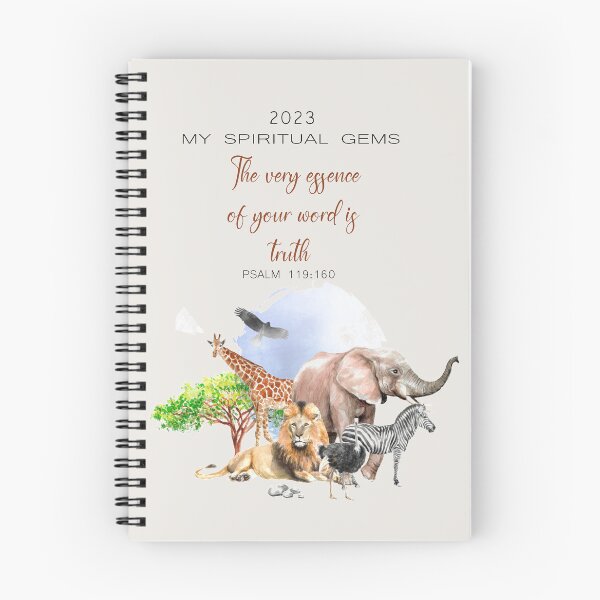 Item preview, YEAR TEXT 2023 MY SPIRITUAL GEMS Spiral Notebook designed and sold by crafts-gift.