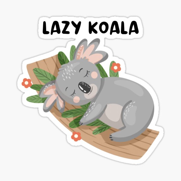 Lazy Koala Stickers 