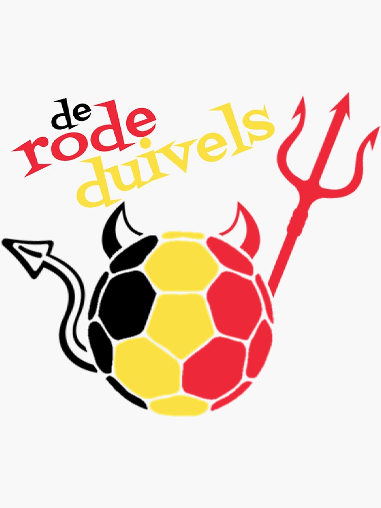 "De rode duivels" Sticker for Sale by patch1  Redbubble