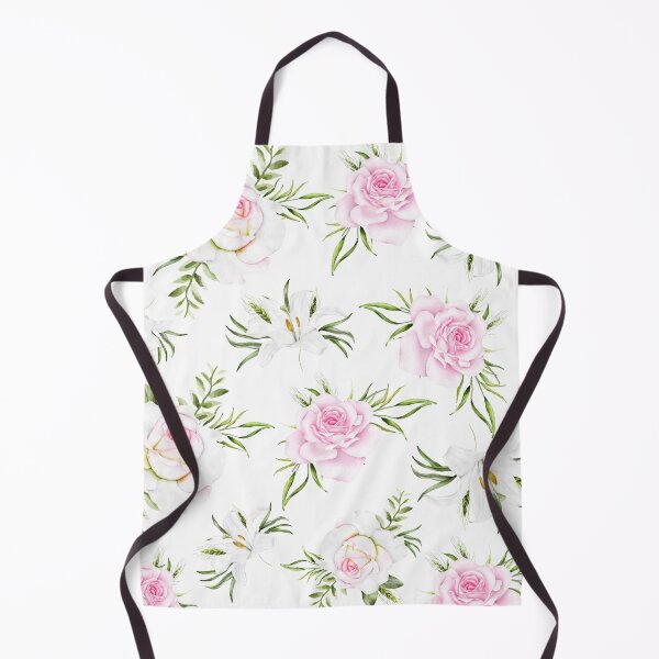 Item preview, Pretty Pink Roses and White Orchids Illustration Pattern. designed and sold by PlantKind.