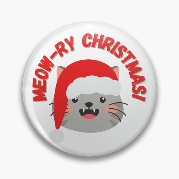 Item preview, Meow-ry Christmas! (Grey) designed and sold by toospecific.