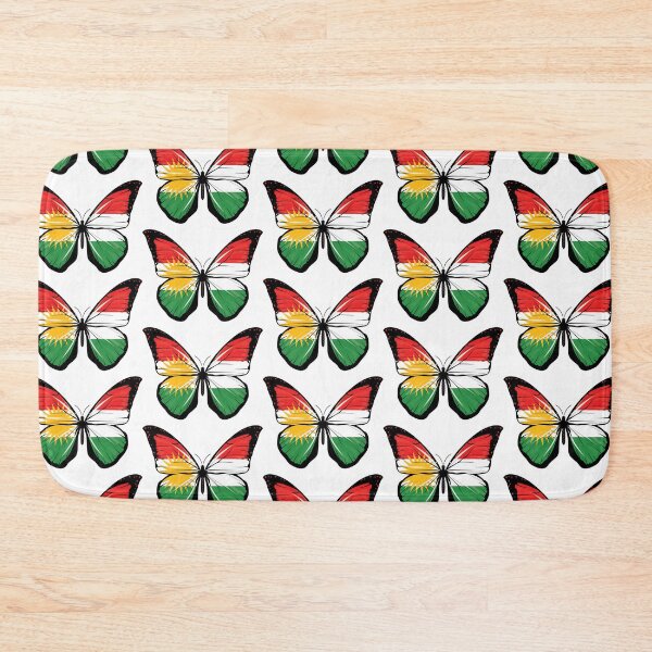 Item preview, Kurdistan Butterfly Flag designed and sold by RahallusNtx.