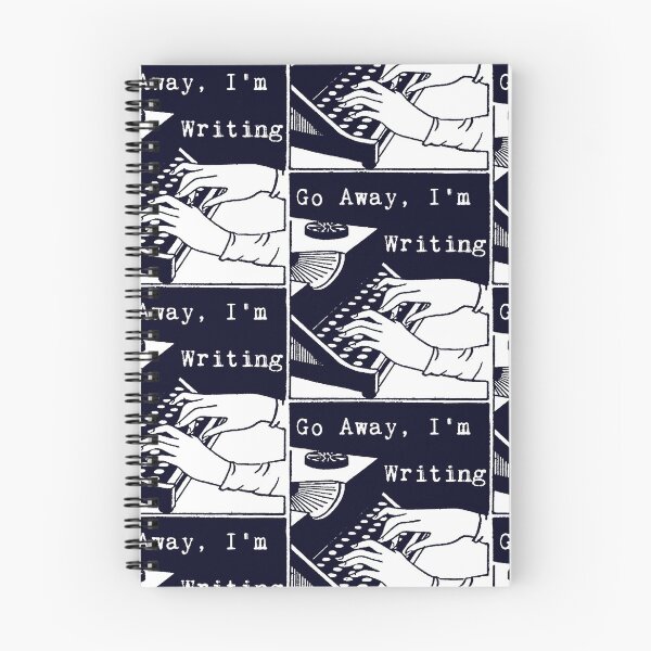 Item preview, Go Away, I'm Writing (Navy Blue) designed and sold by LittleVixen.