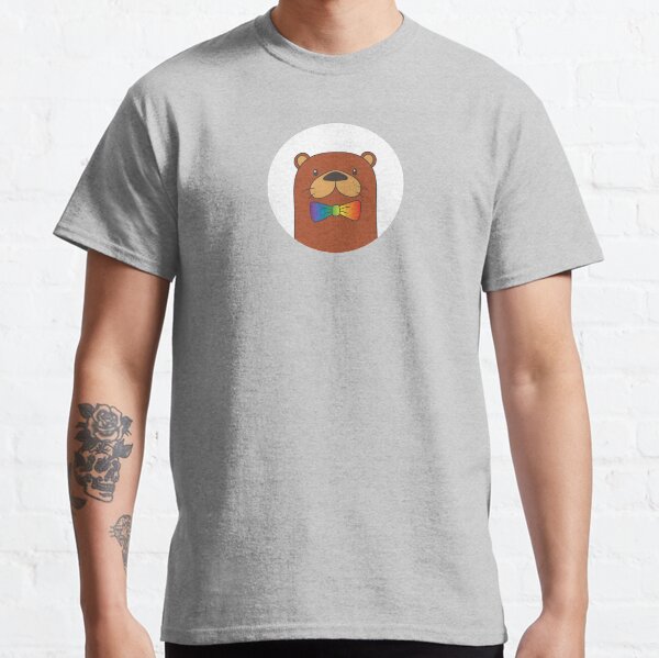 Gay Otter Pride LGBT Rainbow Bow Tie Classic T-Shirt