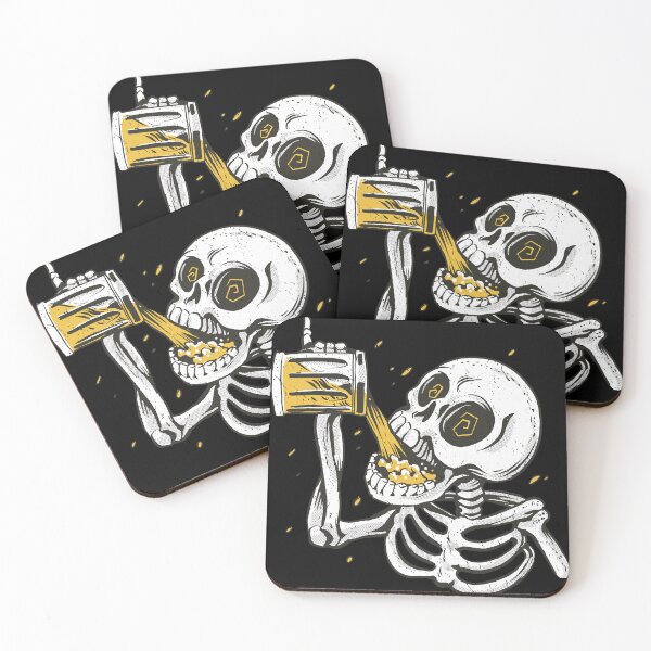 Item preview, Vintage Art Skeleton Drinking Beer designed and sold by Merchking1.