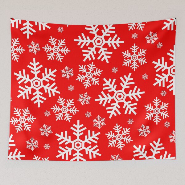 Item preview, Simple White Snowflakes Pattern on Red designed and sold by Coffee Lifestyle.