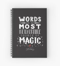 JK Rowling Magic Quote Spiral Notebook