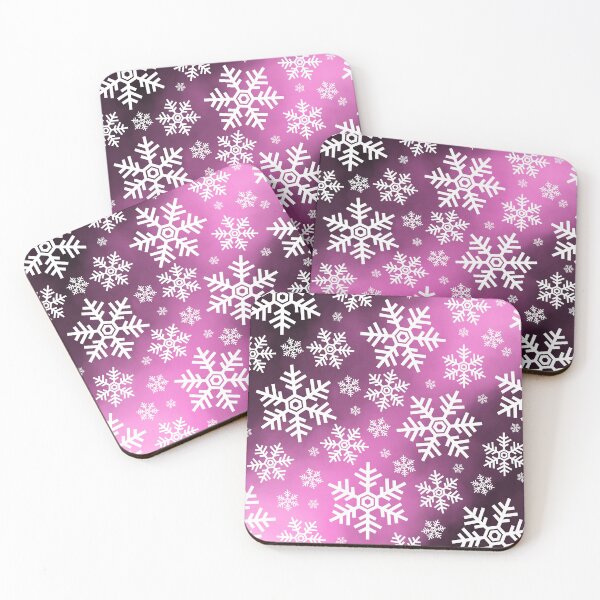 Item preview, Simple White Snowflakes Pattern on Purple Fog designed and sold by Coffee Lifestyle.