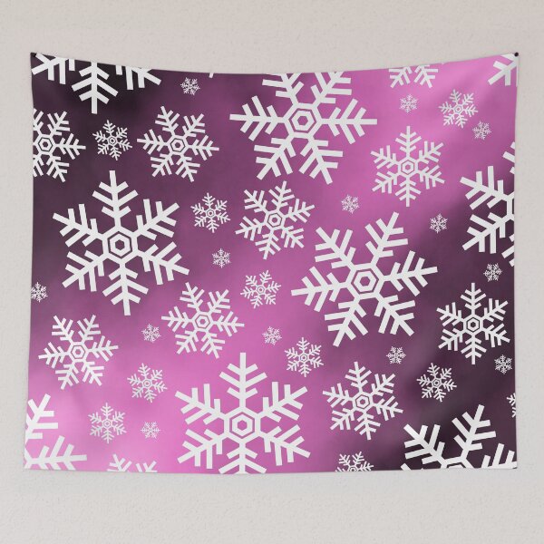 Item preview, Simple White Snowflakes Pattern on Purple Fog designed and sold by Coffee Lifestyle.