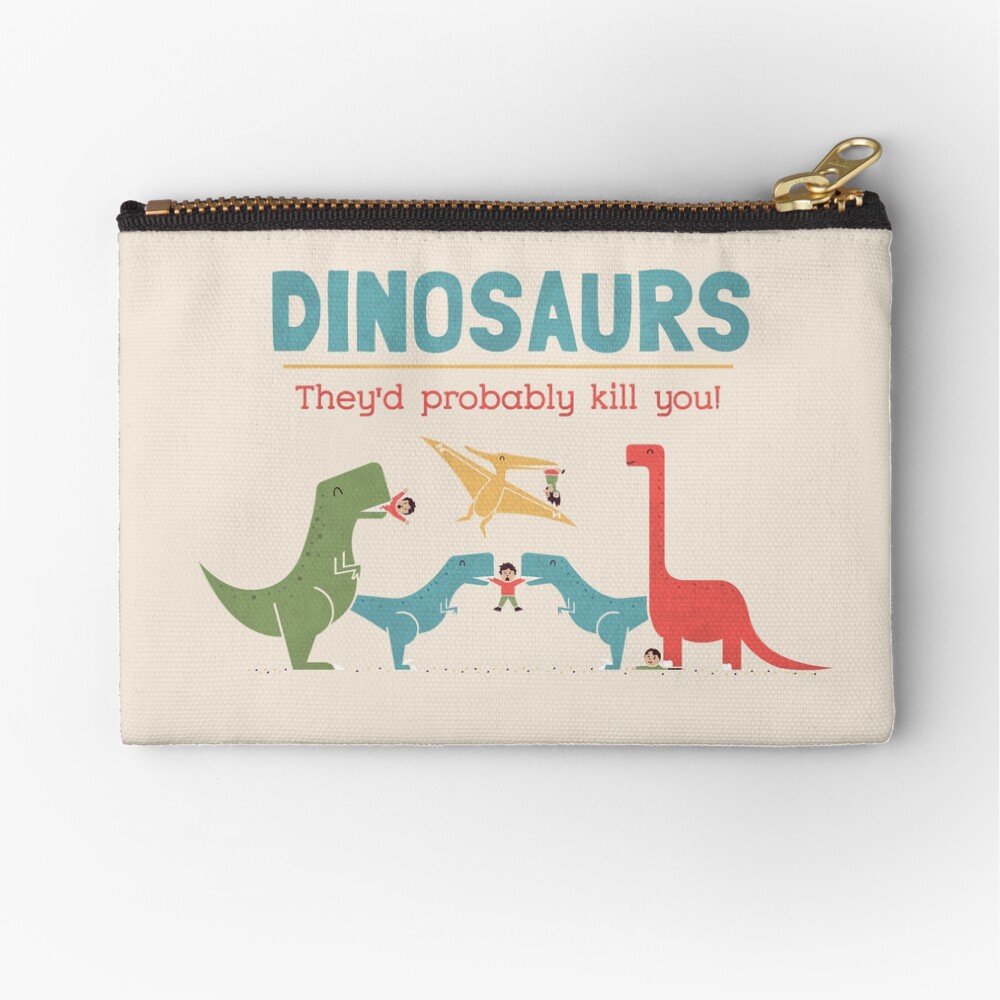 Dino Fact Zipper Pouch