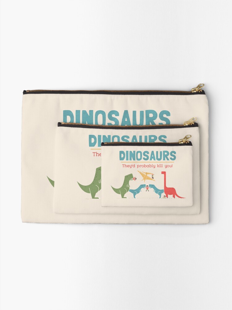 Alternate view of Dino Fact Zipper Pouch