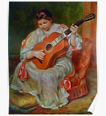 Vintage Pierre Renoir Joueuse De Guitare 1897 Fine Art Poster