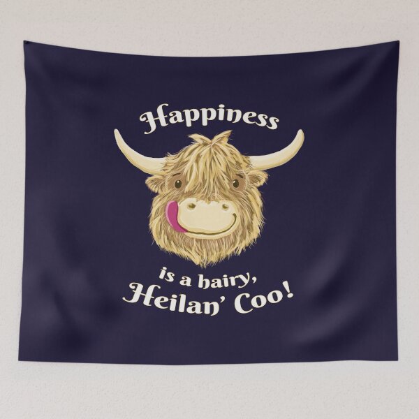 Item preview, Wee Hamish Scottish Highland Cow Happiness designed and sold by brodyquixote.