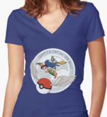 Gotta Catch 'Em All Women's Fitted V-Neck T-Shirt