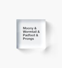 Moony, Wormtail, Padfoot, & Prongs Acrylic Block