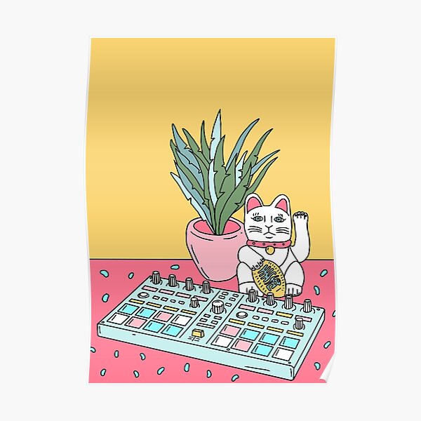 Sad cat pad Poster