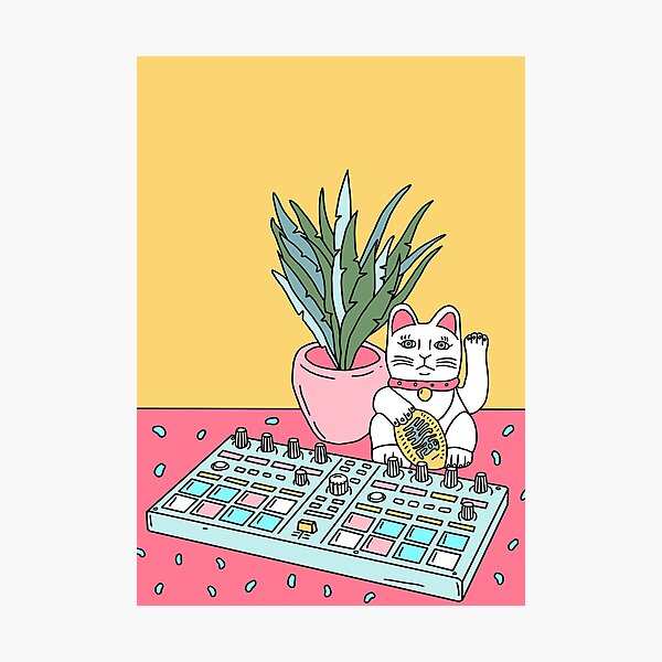 Sad cat pad Photographic Print