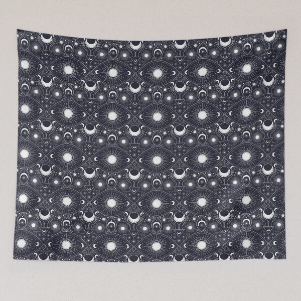 Item preview, Magic pattern with constellations, sun, moon, magic eyes, hands and stars. Mystical esoteric background. designed and sold by RenattaZare.