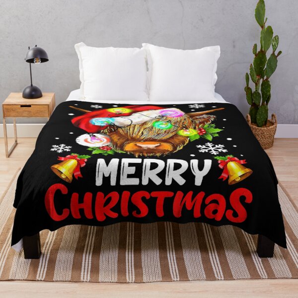 Item preview, Merry Christmas Highland Cow Western Santa Hat Xmas Pajamas designed and sold by IsraelCastro.