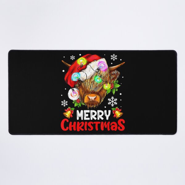 Item preview, Merry Christmas Highland Cow Western Santa Hat Xmas Pajamas designed and sold by IsraelCastro.