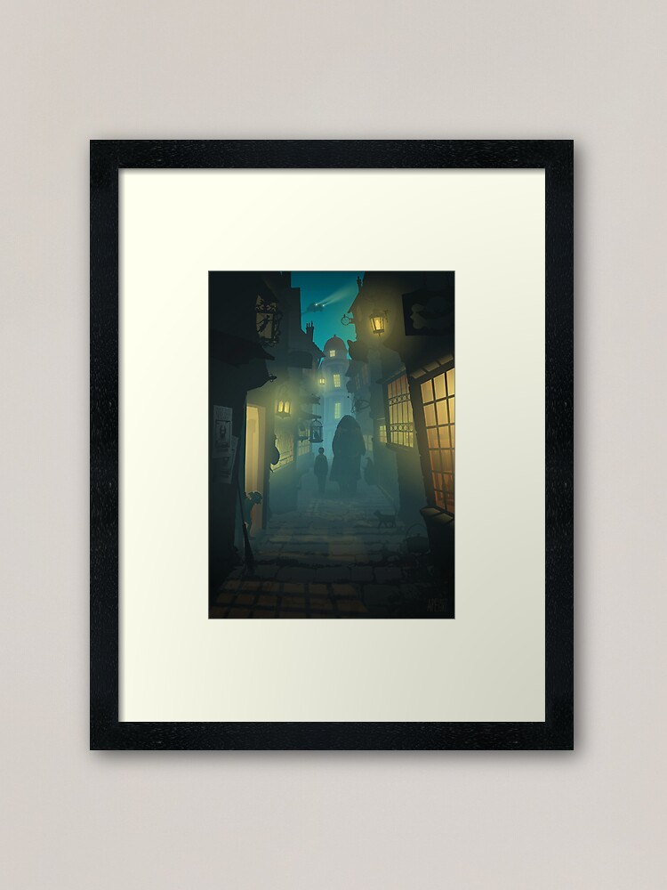 Alternate view of Diagon Alley Framed Art Print