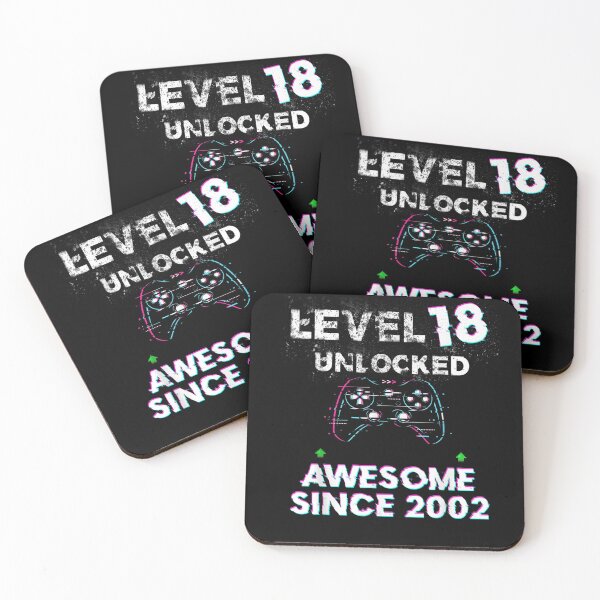 Item preview, 18th birthday Gamer Level 18 Unlocked Awesome Since 2002 T-Shirt designed and sold by DaunJarvia.