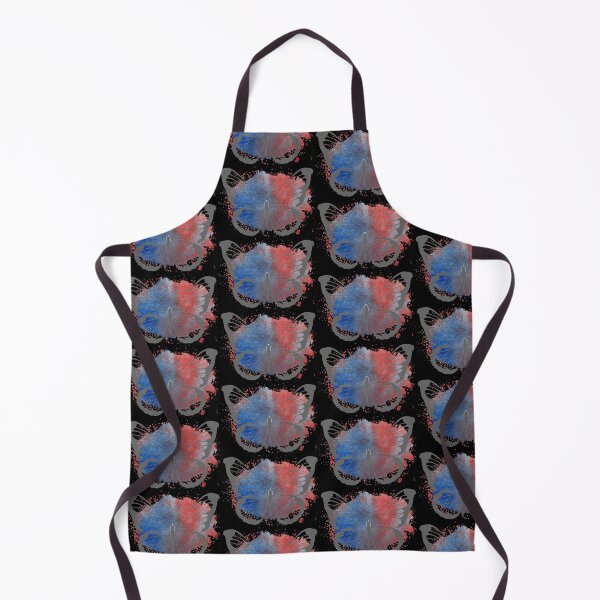 Item preview, Abstract Metallic Silver Flying Butterfly Over Blue And Red Watercolour Paint Splash. Abstract Design, Funky Image, Minimalist Art. designed and sold by Jason123za.