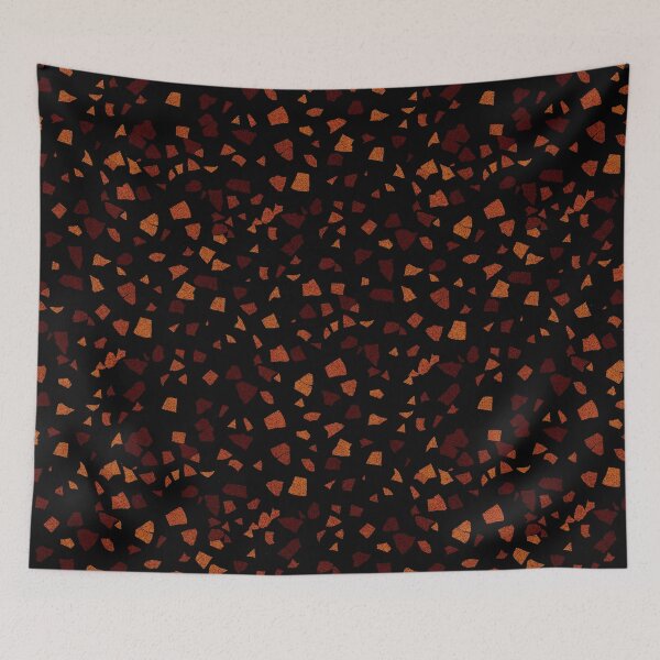 Item preview, Black and Orange Marble Terrazzo designed and sold by thesnowwhyte.