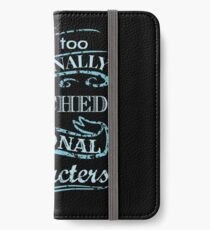 Ich bin zu emotional an fiktive Charaktere # 2 gebunden iPhone Flip-Case/Hülle/Klebefolie