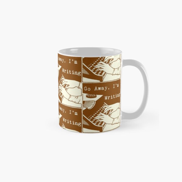 Item preview, Go Away, I'm Writing (Coffee Brown/Cream) designed and sold by LittleVixen.