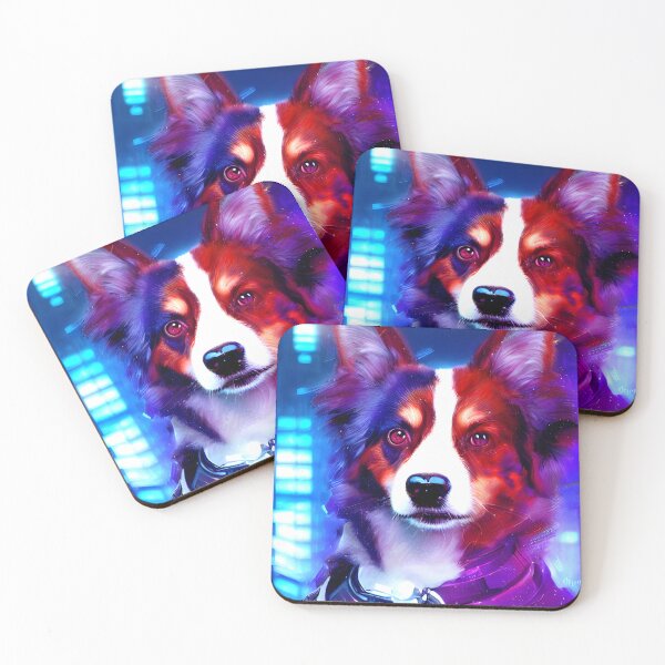 Item preview, australian shepherd cyberpunk dog #2 designed and sold by supeart.
