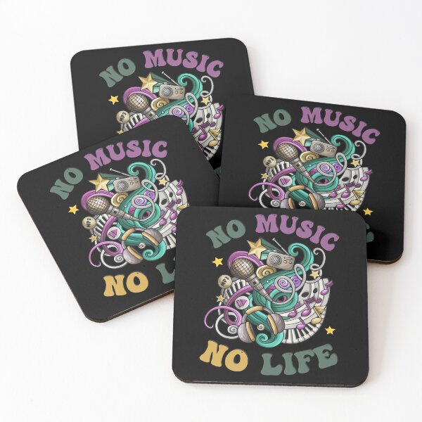 Item preview, No Music No Life, Balabolka Groovy Retro Doodle Art Design designed and sold by MWProject.