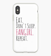 Vinilo o funda para iPhone COMA, NO DORMIR, FANGIRL, REPETIR
