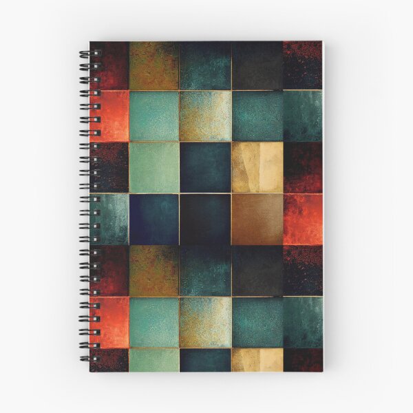 Item preview, Copper, golden and dark blue pattern, pastel colors, geometric, vintage, elegant designed and sold by annamiss.