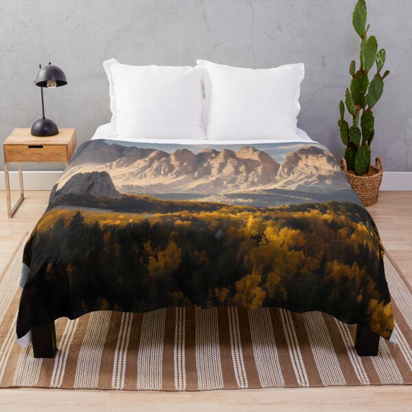 Item preview, Autumn Landscape With Rocky Mountain And Yellow Leaves designed and sold by Toku Artist.