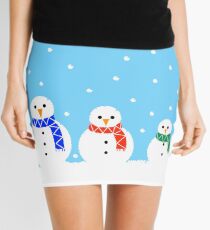 Christmas Snowmen Mini Skirt